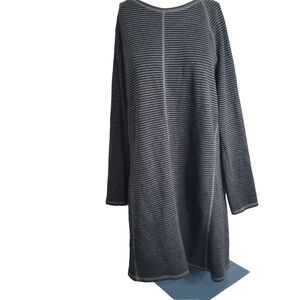 J. Jill Medium dress shift knit striped round neck longsleeve